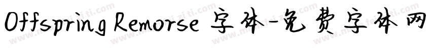 Offspring Remorse 字体字体转换